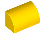 Slope, Curved 1 x 2 x 1, Yellow (37352 / 6297284)