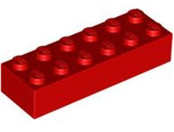 Brick 2 x 6, Red (2456 / 245621 / 4181138)