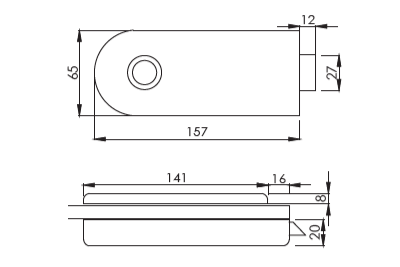 ID500WC Замок с защелкой WC (бронза)