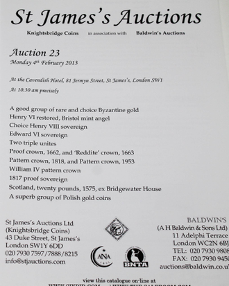 St  James`s Auctions. Auction 23.  4 February 2013. London, 2013.