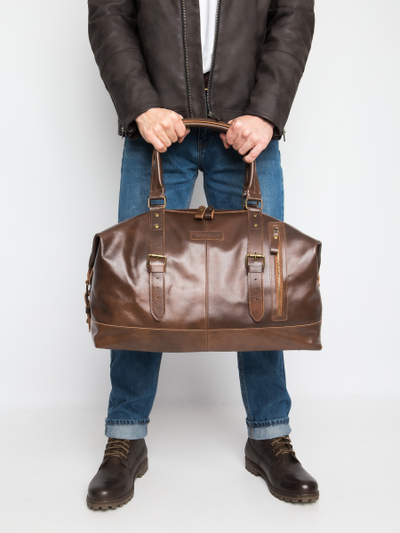 Кожаная дорожная сумка Campora Premium sienna (арт. 
4019-63)