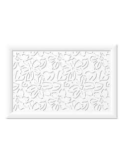 Экран декор. для радиатора  "ЦВЕТЫ" БЕЛЫЙ  (Фреза)