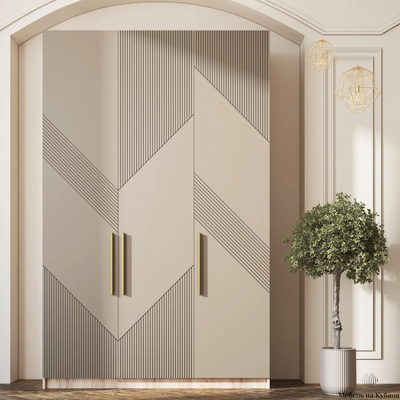 Тринити ШК-001 шкаф 3 створчатый Дуб Крафт серый/МДФ - матовая Флан GA-06