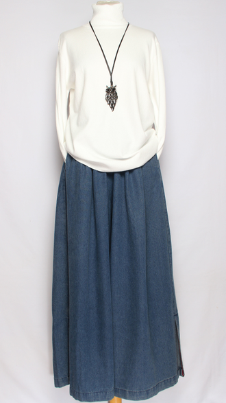 Свитер "ГЛАДКИЙ С ДЛИННЫМ РУКАВОМ " 7802  серый, белый, малахит р.48-52