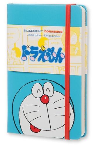 Записная книжка Moleskine Doraemon (нелинованный) Large, голубой