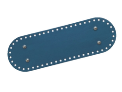 Донышко для сумки кожаное 30х10 см овальное с ножками цвет джинс