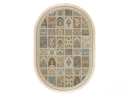 КОВЕР ИРАНСКИЙ MASHAD 1500 G139 nescafe / 0,8*1,5 м овал