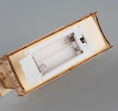 Новогодний сувенир с подсветкой  «Дом с Дедом Морозом» 12 × 17 × 4 см, дерево