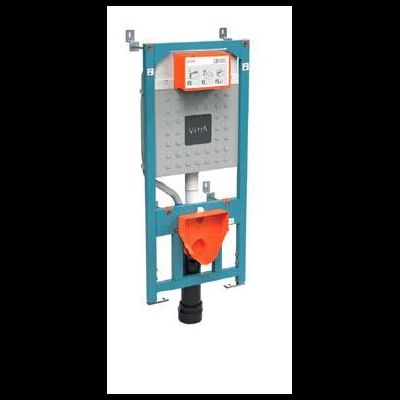 Комплект: Подвесной безободковый унитаз Vitra Integra Round, с тонким сиденьем с микролифтом, инсталяцией и панелью управления, 9856B003-7205