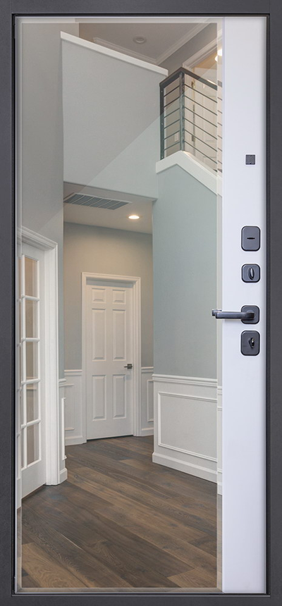 Стальная дверь   Dominica с зеркалом. Заказная модель.