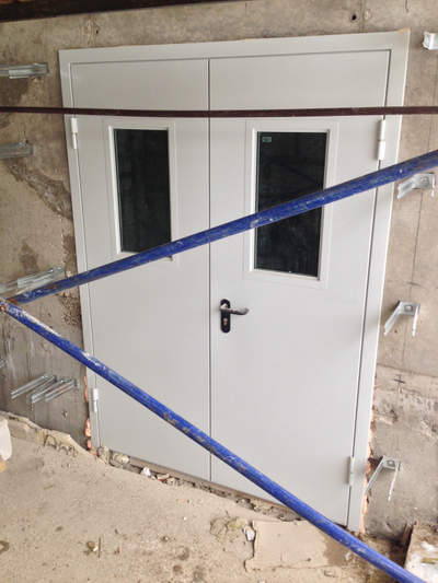 Дверь противопожарная ДПМО-02/60 (EI 60) двупольная (остекленная), размером 2070*1460 - 1,4 мм