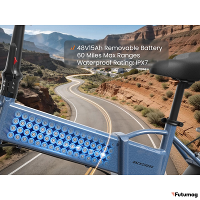 Электровелосипед PUCKIPUPPI DACHSHUND синий