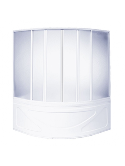 Шторка на ванну BAS Хатива 143х143 пластик Вотер (6 створок)
