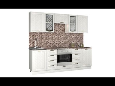 Кухня "Агава" 2,4м МДФ (Эра) лиственница светлая