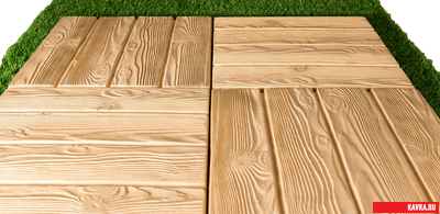 Брусчатка "ДЕРЕВЯШКИ", бетон, цв.Бежевый, 430*430*38 мм (14,8кг/шт)