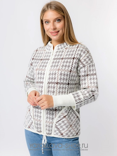 Женский трикотажный жакет в спортивном стиле