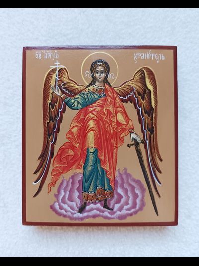 Ангел-Хранитель. Рукописная икона. 9х10,5см.