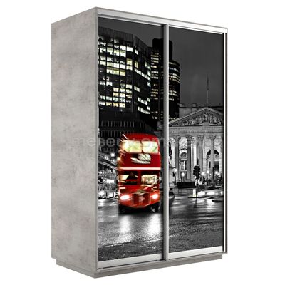 ЕН094 Шкаф-купе Дуо-Фото-2 (Ночной Лондон) 1200*450*2200