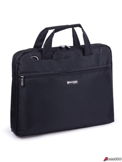 Сумка деловая для офиса и учебы BRAUBERG «Chance», отделение для планшета и ноутбука 13,3", 25×35×4 см, ткань,черная. 240455