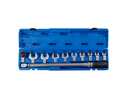 Динамометрический ключ 14х18 мм, 60-340 Нм, "FIT", с набором рожковых насадок 13-30 мм, кейс KING TONY 345203D11MR