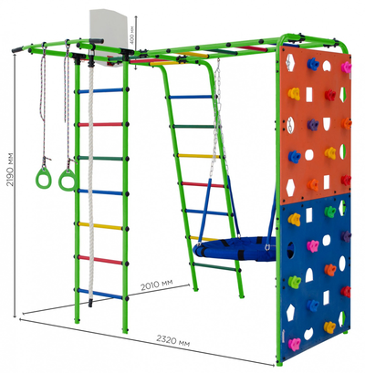 ДСК Street 2 с качелями "гнездо" 8 в 1