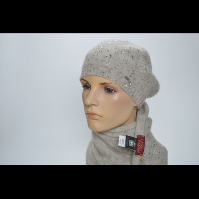 Берет Vizio 1350 BO бежевый тонкий