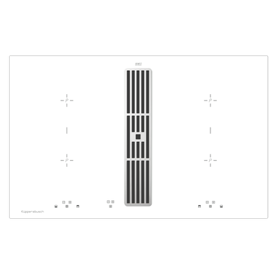 Индукционная варочная панель с вытяжкой Kuppersbusch KMI 8500.0 WR Silver Chrome