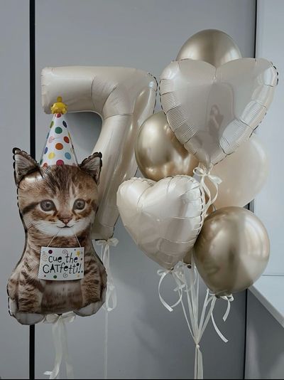 Набор шаров с гелием &quot;С днем рождения, котенок!&quot;