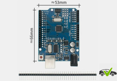 Uno R3 (CH340G) with USB cable, Программируемый контроллер на базе ATmel mega328, клон Arduino Uno