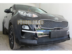 Защита радиатора KIA Sportage IV 2018- black середина