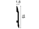 Напольный плинтус SX104 - 15*1,8*200см