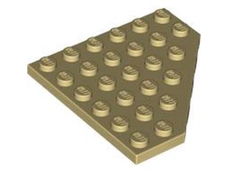 Wedge, Plate 6 x 6 Cut Corner, Tan (6106 / 6036485)