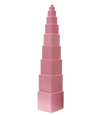 Игры с розовой башней и коричневой лестницей (4 предмета)
