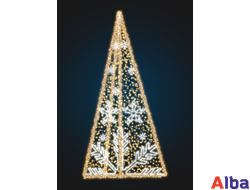 Светодиодная Елка со снежинками, 5 м