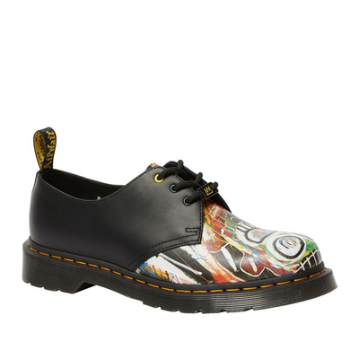 Полуботинки Dr Martens 1461 черные с рисунком