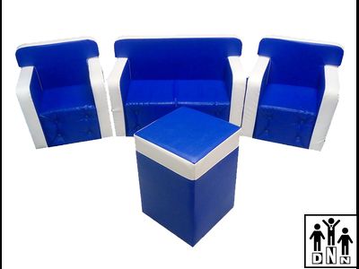 Детская игровая мебель "Комфорт" синий / белый