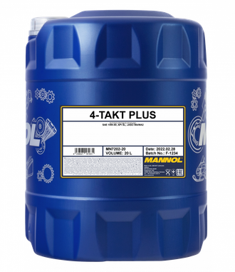 Моторное масло MANNOL 4-Takt Plus 10W-40 MN7202-20 20l (Полусинтетика)