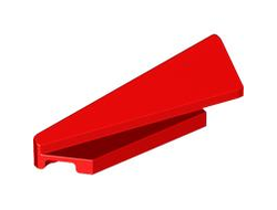 Wedge 5 x 1 x 1 1/3 with 4 x 1 Base Left, Red (3388 6515219)