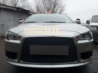 Защита радиатора Mitsubishi Lancer X 2011- black PREMIUM
