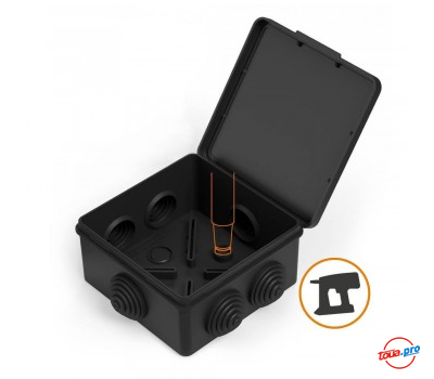 Коробка распределительная для о/п безгалогенная (HF) черная 100х100х50 Промрукав