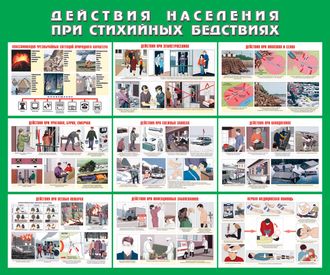 Стенд «Действия населения при стихийных бедствиях»