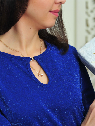 Платье 453-1123 синий