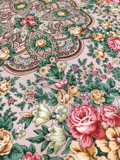 Павловопосадский платок Цветочная нимфа 1831-16