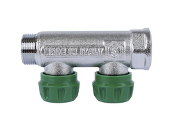 Коллектор регулирующий STOUT 3/4", 2 отвода 3/4"ЕК (Арт. SMB-6850-343402)