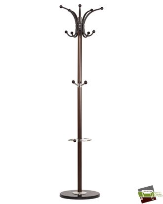 Вешалка напольная LM-Y-238 (черный мрамор, цвет коричневый под дерево)