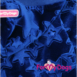 FOR MY DOGS костюм для собак велюровый синий