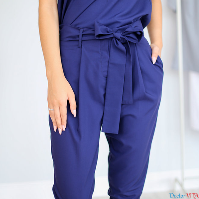 Брюки-бананы DOCLIKE DL216 Ниагара синие