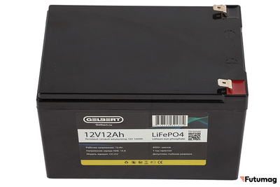Литиевый тяговый аккумулятор Gelbert LiFePO4 (12V/12Ah/12A/144Wh)