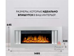 Линейный электрокамин Line WT Vision 42 LOG LED