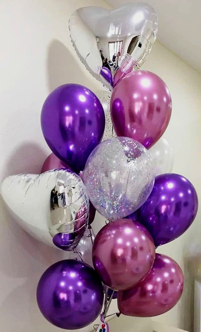 Шары хром Фиолетовые / шт